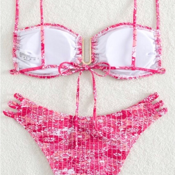 NWT!! Beautiful Smocked Floral two-piece bikini - Size Small - Picture 2 of 2